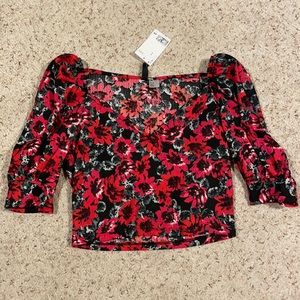 Black and Pink Crop Top